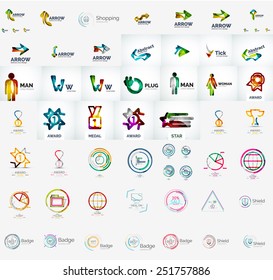 Abstract company logo vector collection - large set of business corporate logotypes