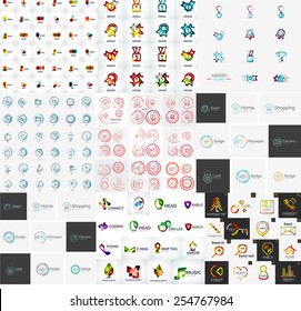 Abstract company logo vector collection - large set of business corporate logotypes