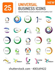Abstract company logo vector collection - large set of business corporate logotypes