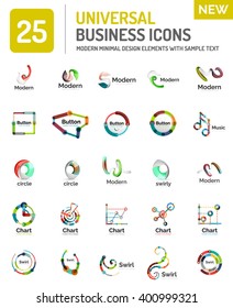 Abstract company logo vector collection - large set of business corporate logotypes