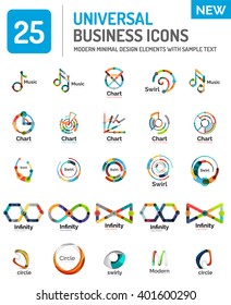 Abstract company logo vector collection - large set of business corporate logotypes