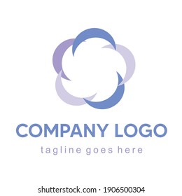 abstract company logo vector design. circle abstract logo