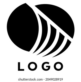 Abstract company logo vector design. Cool modern logo icon with elegant lines. Company logo sign creative isolated icon.