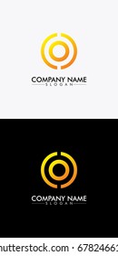 Abstract company logo vector of the letter O