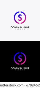 Abstract company logo vector of the letter S
