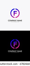 Abstract company logo vector of the letter F