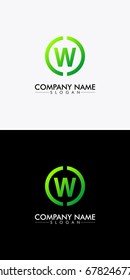 Abstract company logo vector of the letter W
