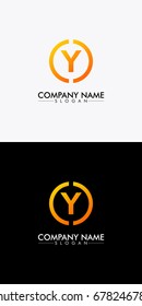 Abstract company logo vector of the letter Y