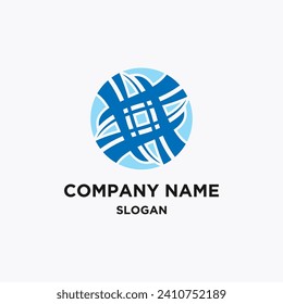 Abstract company name logo vector