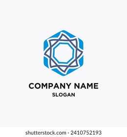 Abstract company name logo vector