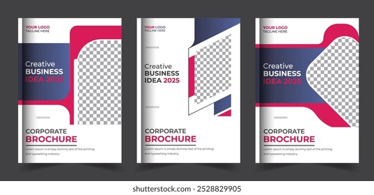 Abstract company profile annual report brochure cover or book cover template