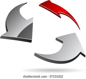 Abstract company symbol. Vector illustration.