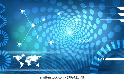 Abstract Company vector template design with blue background