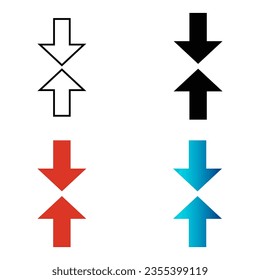 Abstract Compare Arrow Silhouette Illustration, can be used for business designs, presentation designs or any suitable designs.