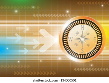 Abstract compass background colourful
