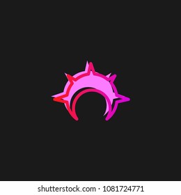 Abstract compass direction logo design template icon. Map arrow travel vector illustration