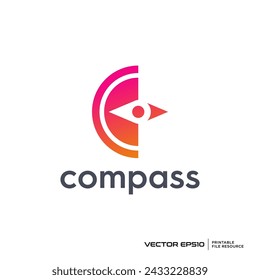 Abstract compass logo vector illustration