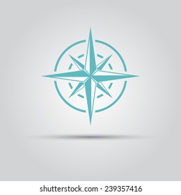 abstract compass star vector isolated logo