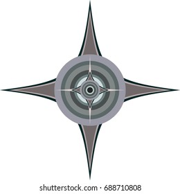 Abstract compass vector