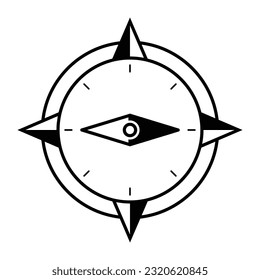Abstract compass vector icon design. Travel flat icon.