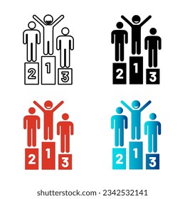 Abstract Competition Silhouette Illustration, can be used for business designs, presentation designs or any suitable designs.