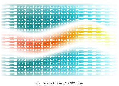Abstract, complex composition of color, gradient, mesh lines on a white background. Vector image.