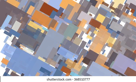 Abstract complex pattern consisting of rectangles of different sizes and colors
