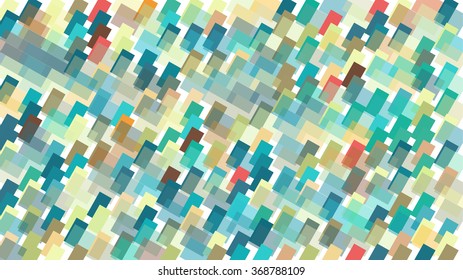 Abstract complex pattern consisting of rectangles of different sizes and colors