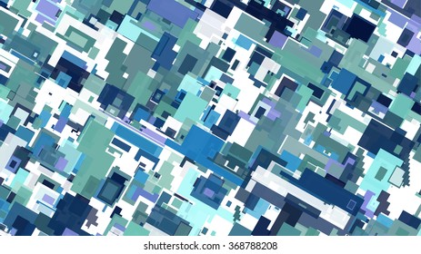 Abstract complex pattern consisting of rectangles of different sizes and colors