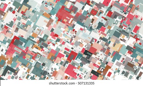 Abstract complex pattern consisting of rectangles of different sizes and colors