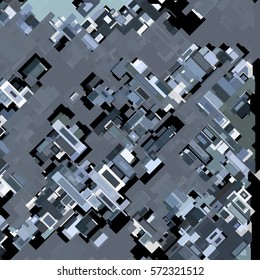 Abstract complex pattern consisting of rectangles of different sizes and colors