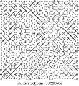 Abstract complex pattern consisting of a smooth curved lines