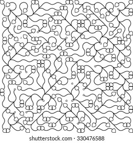 Abstract complex pattern consisting of a smooth curved lines
