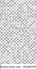 Abstract complex pattern consisting of a smooth curved lines