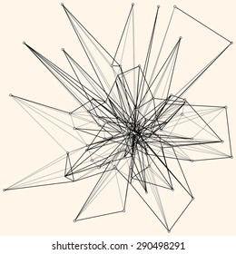 Abstract Complex Wire-frame Structure