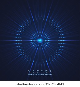Abstract composed with glowing lines. Abstract modern background. Cool gradient shapes. Graphic concept for your design
