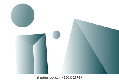 abstract composition of 3 dimensional plane