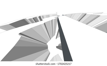 
Abstract composition, 3d render, design project.