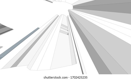 
Abstract composition, 3d render, design project.