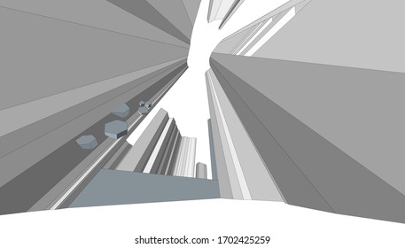 
Abstract composition, 3d render, design project.