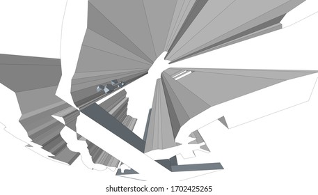 
Abstract composition, 3d render, design project.