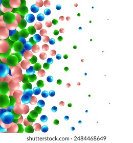 Abstract composition with 3d spheres. Color Pearls.