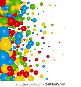 Abstract composition with 3d spheres. Pearls.