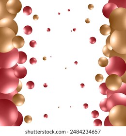 Abstract composition with 3d spheres. Pearls.