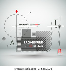 Abstract composition, A, R, T letter, black, white square construction, light static picture, sturtup display, sign texture surface, business backdrop, title sequence, screen saver, EPS10 illustration