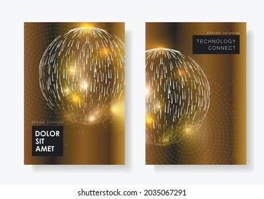 Abstract composition. A4 brochure cover. Creative circle figure and sign bright construction. Vector illustration