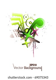 Abstract composition. All elements are on separate layers named accordingly. Vector illustration.