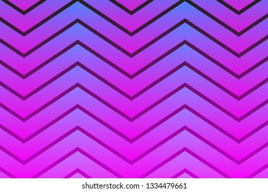Abstract composition of angular, horizontal, colored lines on a dark, gradient background. Vector image.