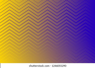 Abstract composition of angular, wavy, gradient lines on a dark, gradient background. Vector image.