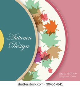 Abstract composition, autumn design, circles, background, EPS 10 vector illustration